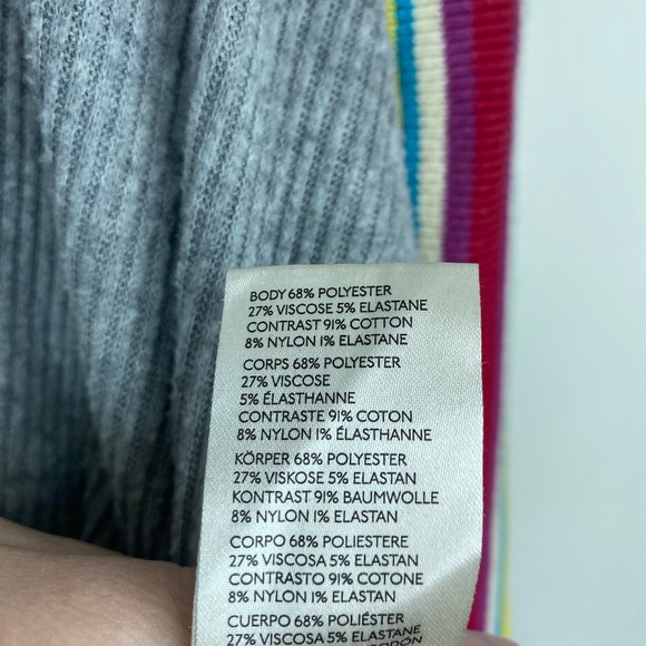 We The Free People Top S Feeling Magical Ribbed Oversized Crochet Rainbow Pride - Picture 9 of 12